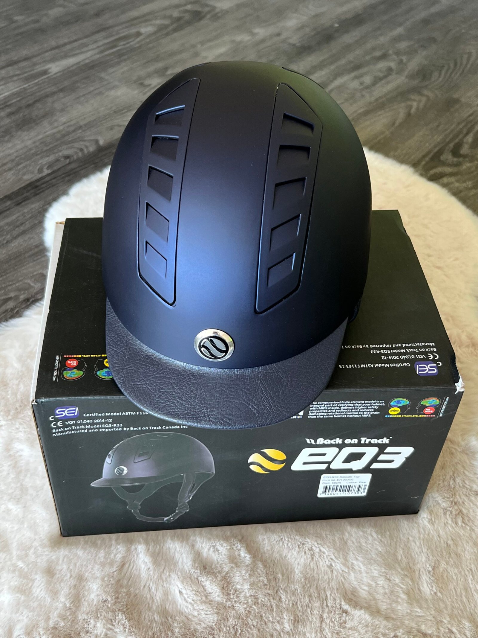 Back On Track EQ3 Helmet 56CM Blue Back On Track EQ3 Helmet 56CM Blue