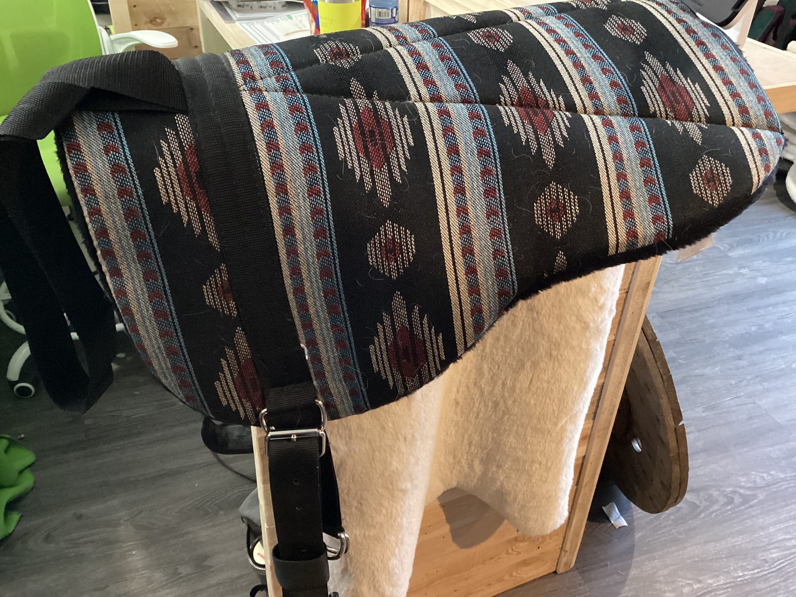Bareback Pad Blue With Stirups Bareback Pad Blue With Stirups
