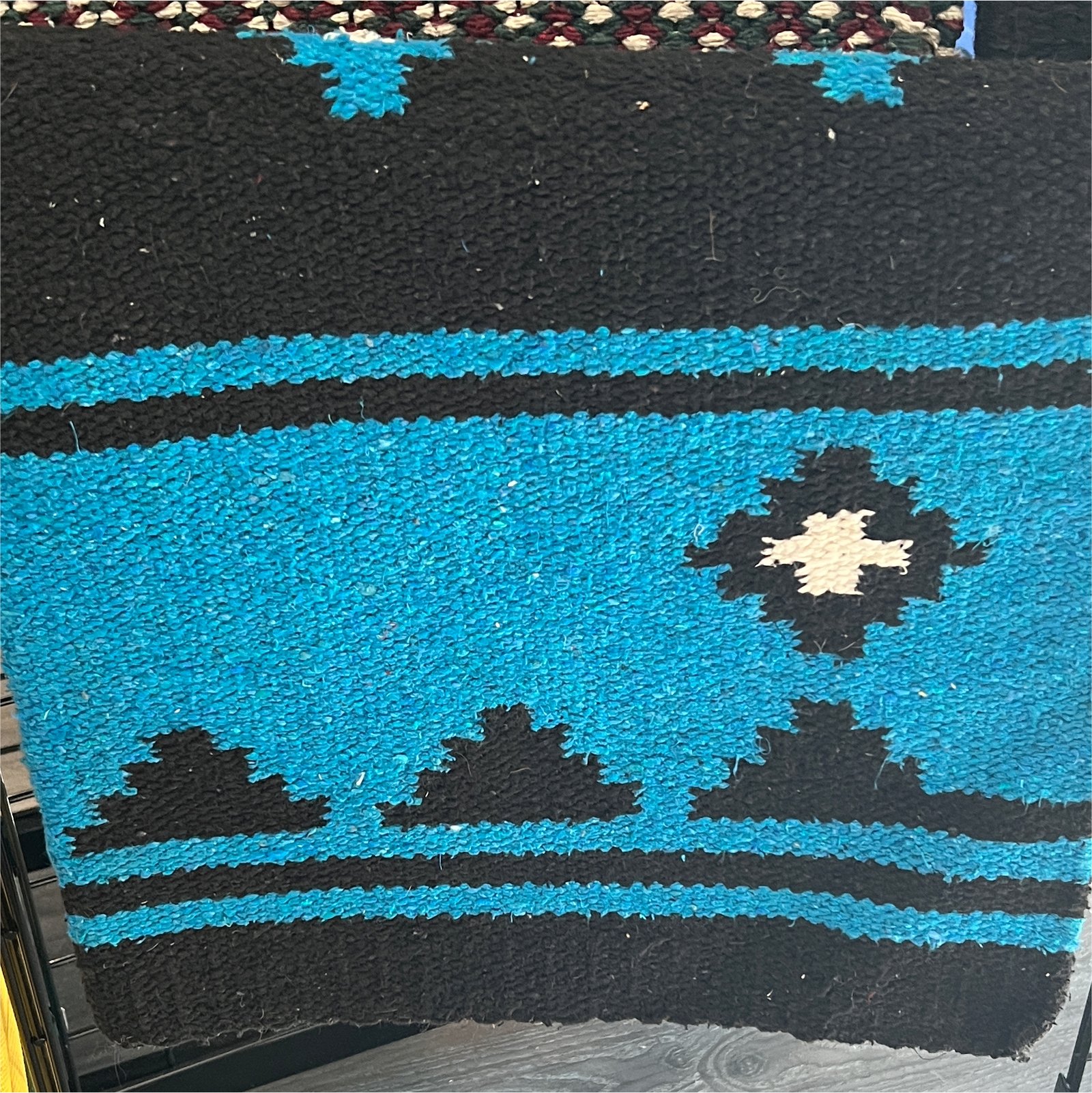 Blue&White Black Saddle Pad Blanket Blue&White Black Saddle Pad Blanket
