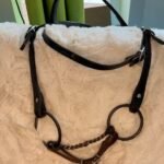 Bridle #3Dark Brown cream stitching