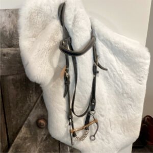 Bridle #3Dark Brown cream stitching