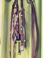 Bridle red silver with reins