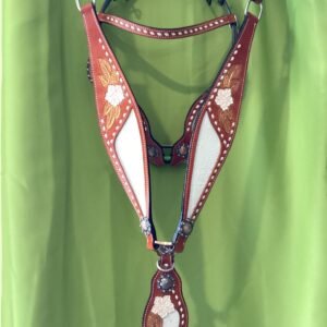 Buffalo Leather Brow Band Headstall&Breast Collar
