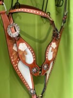 Buffalo Leather Brow Band Headstall&Breast Collar