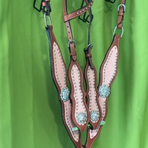 Buffalo Leather One Ear Headstall&Breast Collar