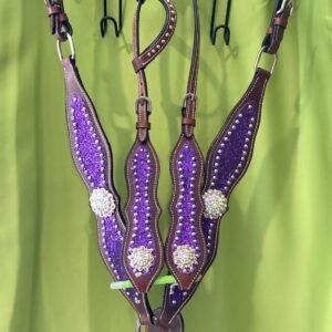 Buffalo Leather One Ear Headstall&Breast Collar