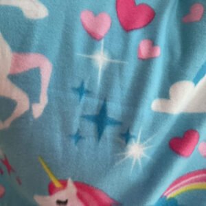 Cooler Blue with Unicorns and Hearts Print Medium With Neck