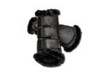 Dark Obsidian Black Brush Boots