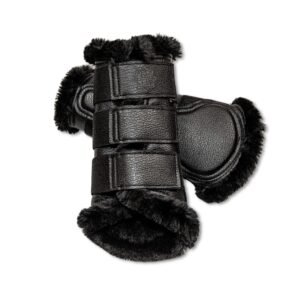 Dark Obsidian Black Brush Boots