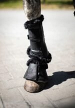 Dark Obsidian Black Brush Boots