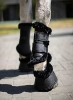 Dark Obsidian Black Brush Boots