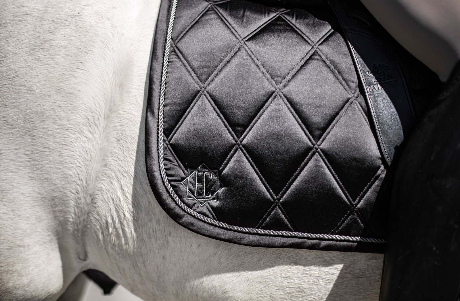 Dark Obsidian Black Dressage Saddle Pad Dark Obsidian Black Dressage Saddle Pad