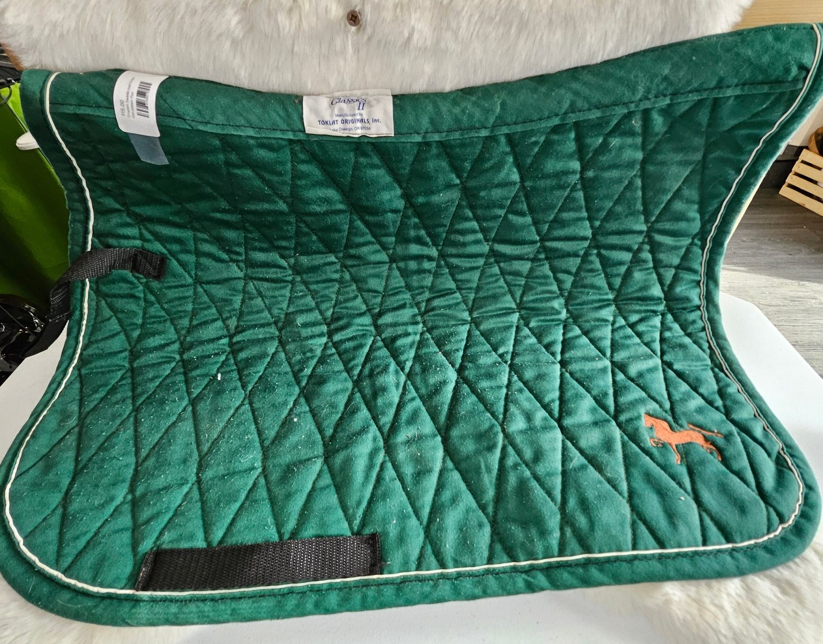 English Saddle pad Green English Saddle pad Green