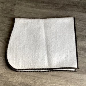 English Saddle Pad White Black Trim