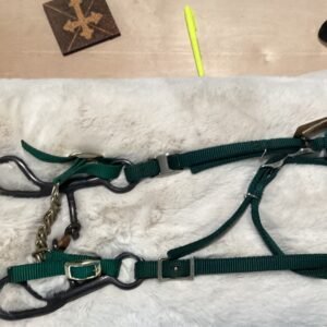 Green nylon headstall