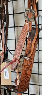 Headstall&Breast Collar Light & Dark Tooled