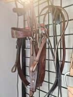 Headstall&Breast CollarReins Dark Tooled