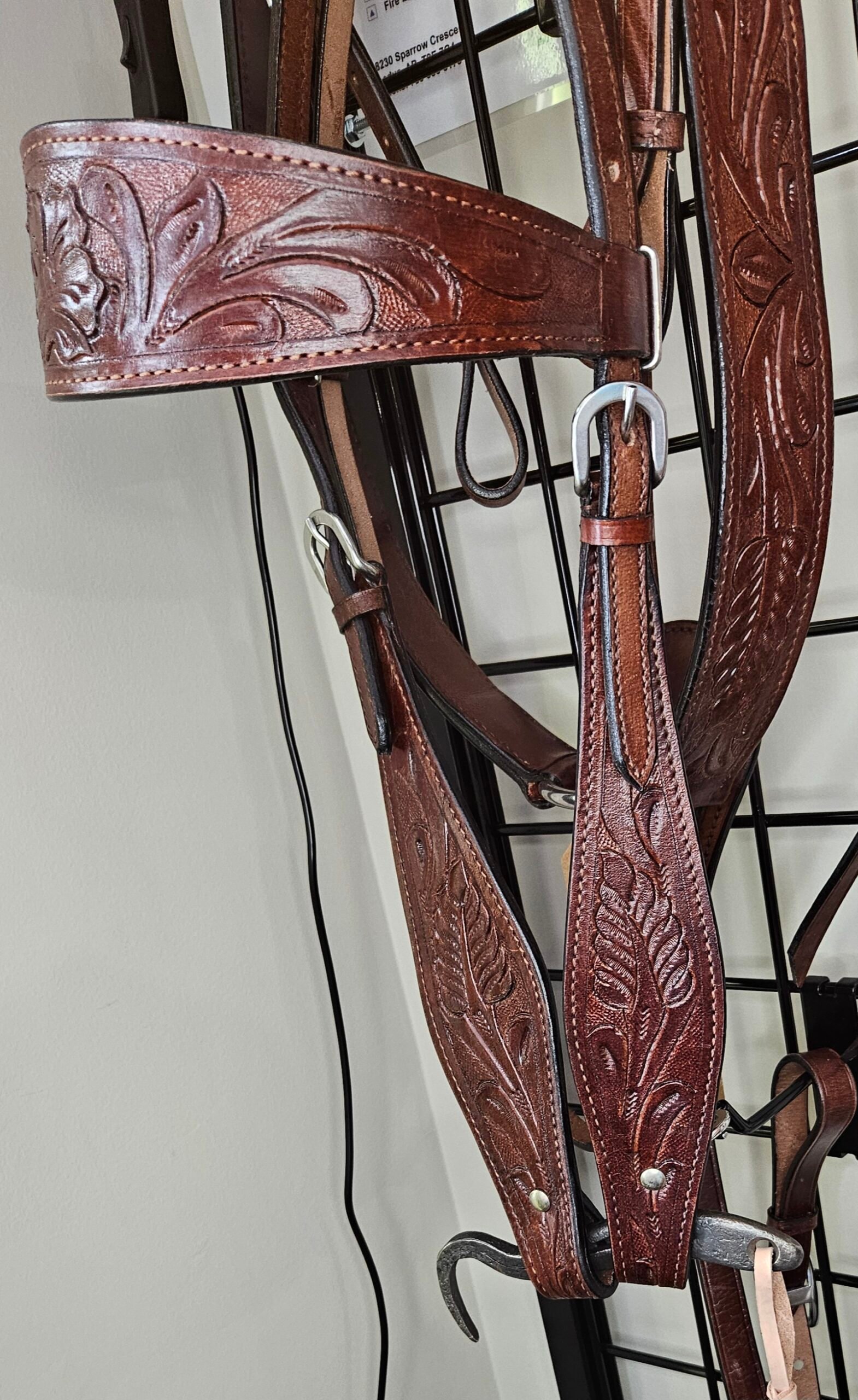 Headstall&Breast CollarReins Dark Tooled Headstall&Breast CollarReins Dark Tooled