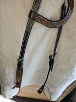 Headstall One Ear Chocolate Yellow Sunflower