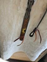 Headstall One Ear Chocolate Yellow Sunflower