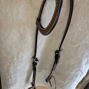 Headstall One Ear Chocolate Yellow Sunflower
