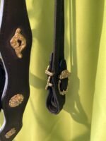 Headstall Reins breast Collar Black Gold