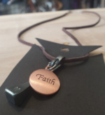 Horseshoe Nail and Faith Charm Pendant