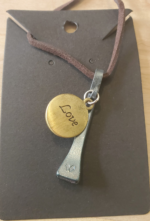 Horseshoe Nail and Love Charm Pendant