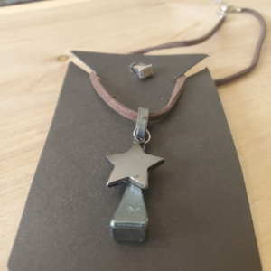 Horseshoe Nail and Star Charm Pendant
