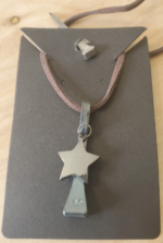 Horseshoe Nail and Star Charm Pendant