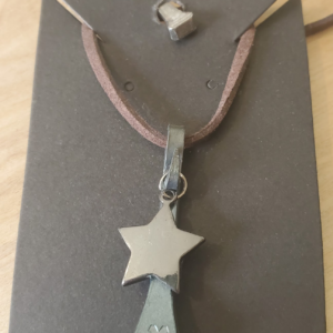 Horseshoe Nail and Star Charm Pendant