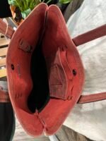 Leather Purse- Red Black