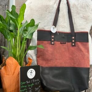 Leather Purse- Red Black