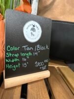 Leather Purse- Tan Black