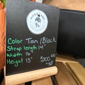 Leather Purse- Tan Black