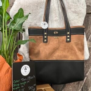 Leather Purse- Tan Black