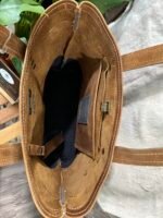 Leather Purse- Tan Navy