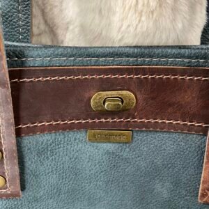 Leather Purse- Teal Brown