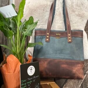 Leather Purse- Teal Brown