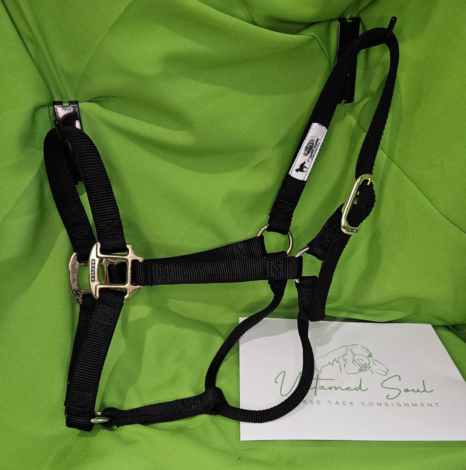 Nylon Halter Black LG Horse Nylon Halter Black LG Horse