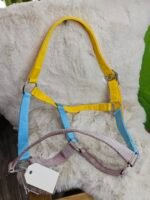 Nylon Halter Full Horse Blue/Yellow