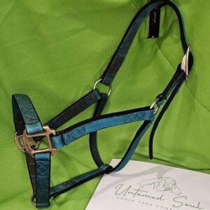 Nylon Halter Teal Black