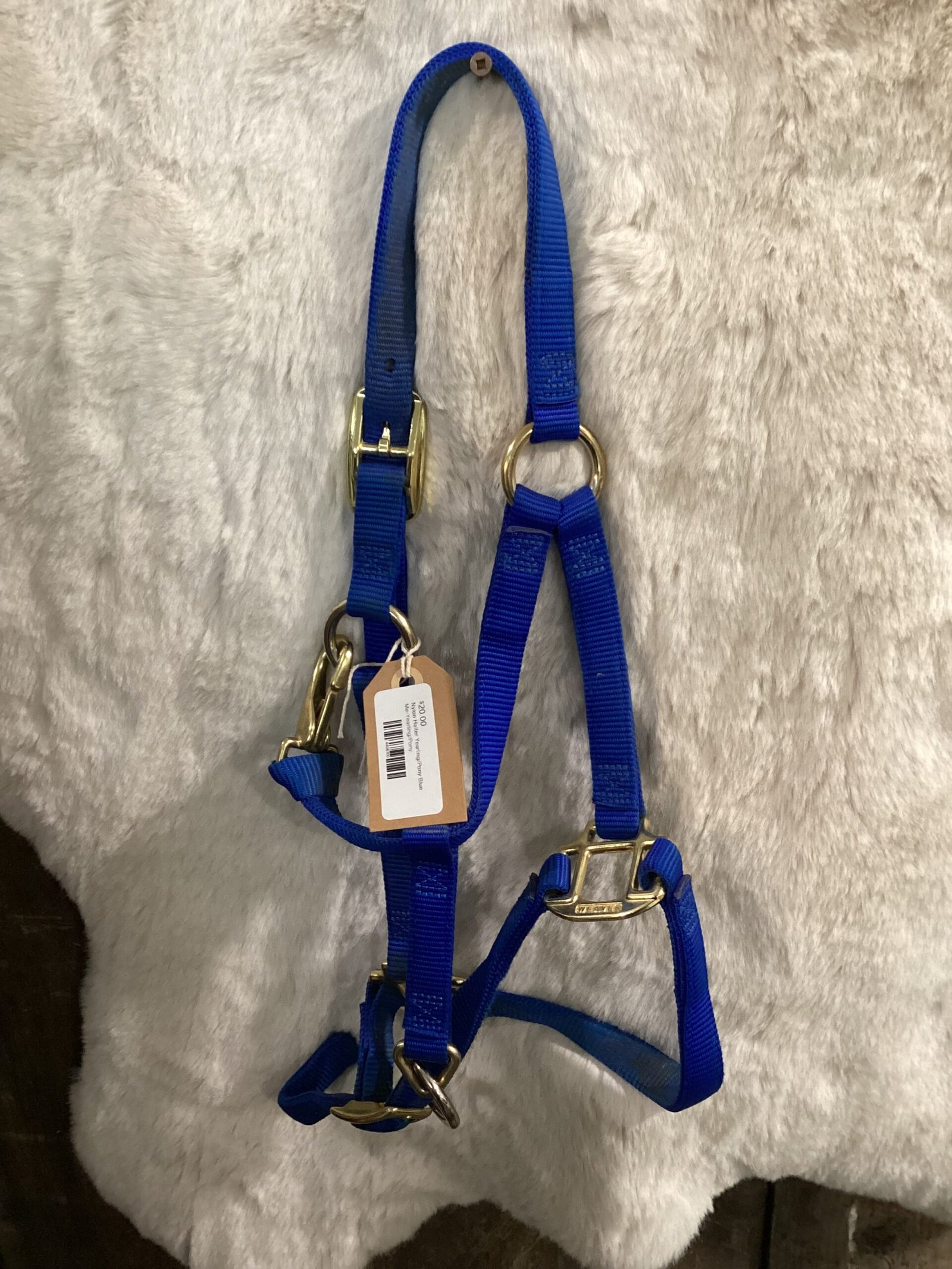 Nylon Halter Yearling/Pony Blue Nylon Halter Yearling/Pony Blue