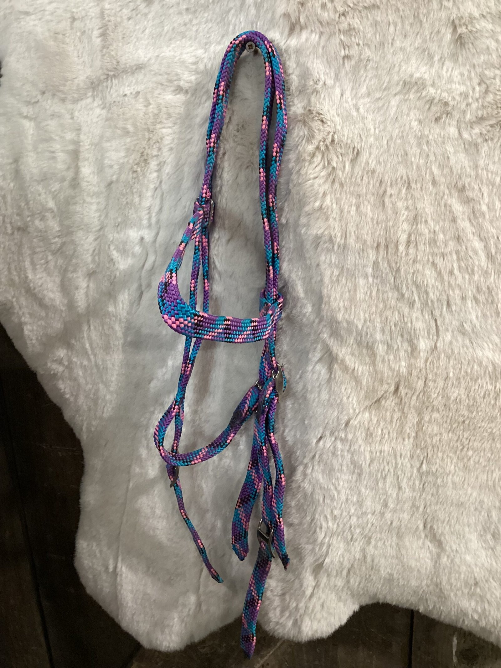Nylon Headstall Pink, Teal, Black Nylon Headstall Pink, Teal, Black