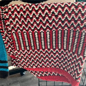 Red White Saddle Pad Blanket