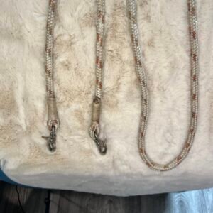 Reins #3 Loop White with Multi brown spots