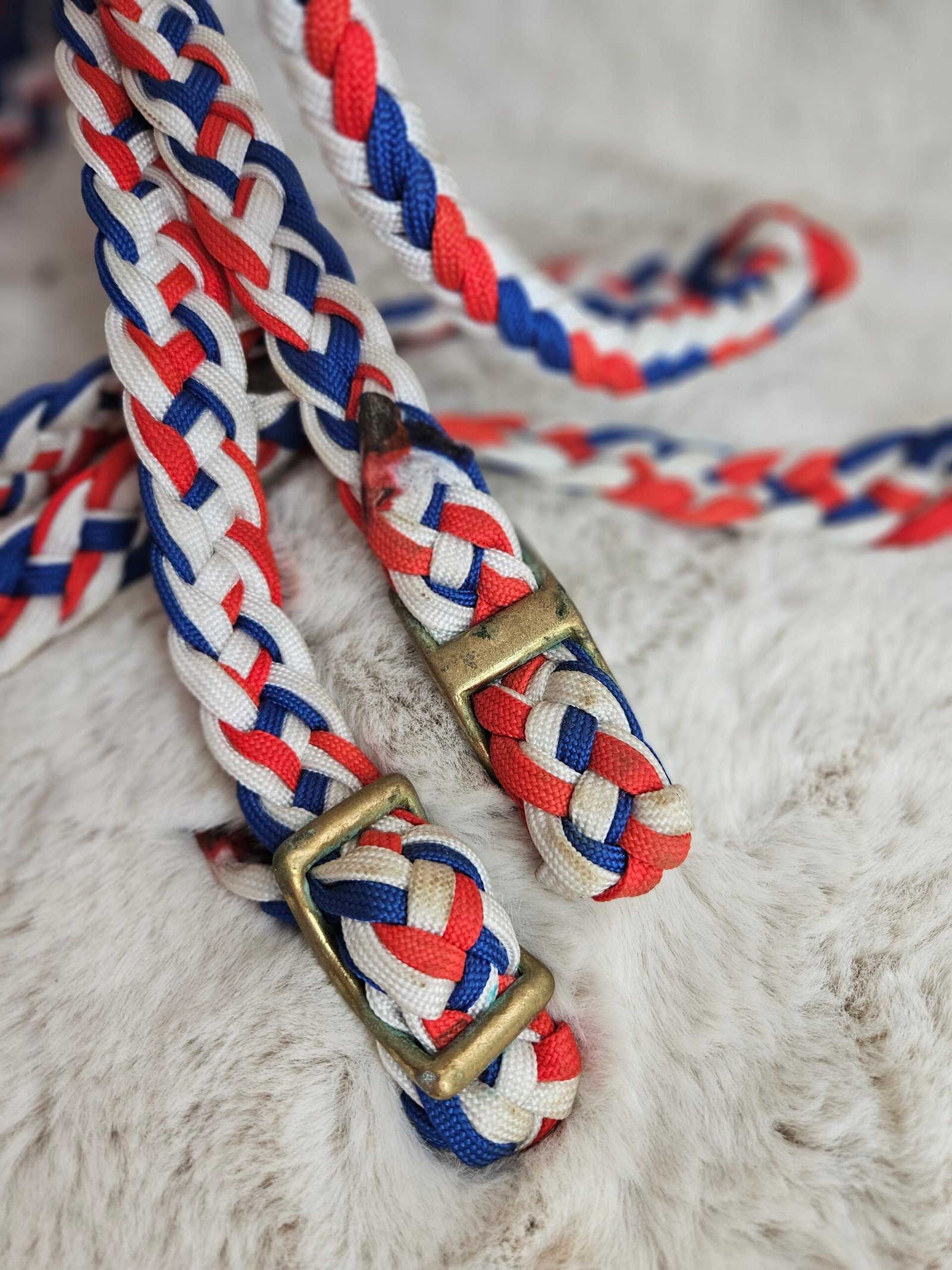 Reins Nylon Red/White/Blue Reins Nylon Red/White/Blue