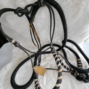 Rope Halter & Lead Black