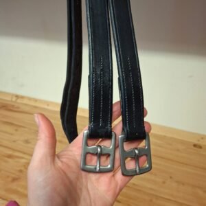 Used Black Stirrup Leathers