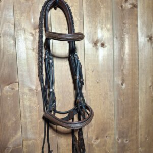 Used HDR Pro Mono Crown Fancy Stitched Bridle Horse Size